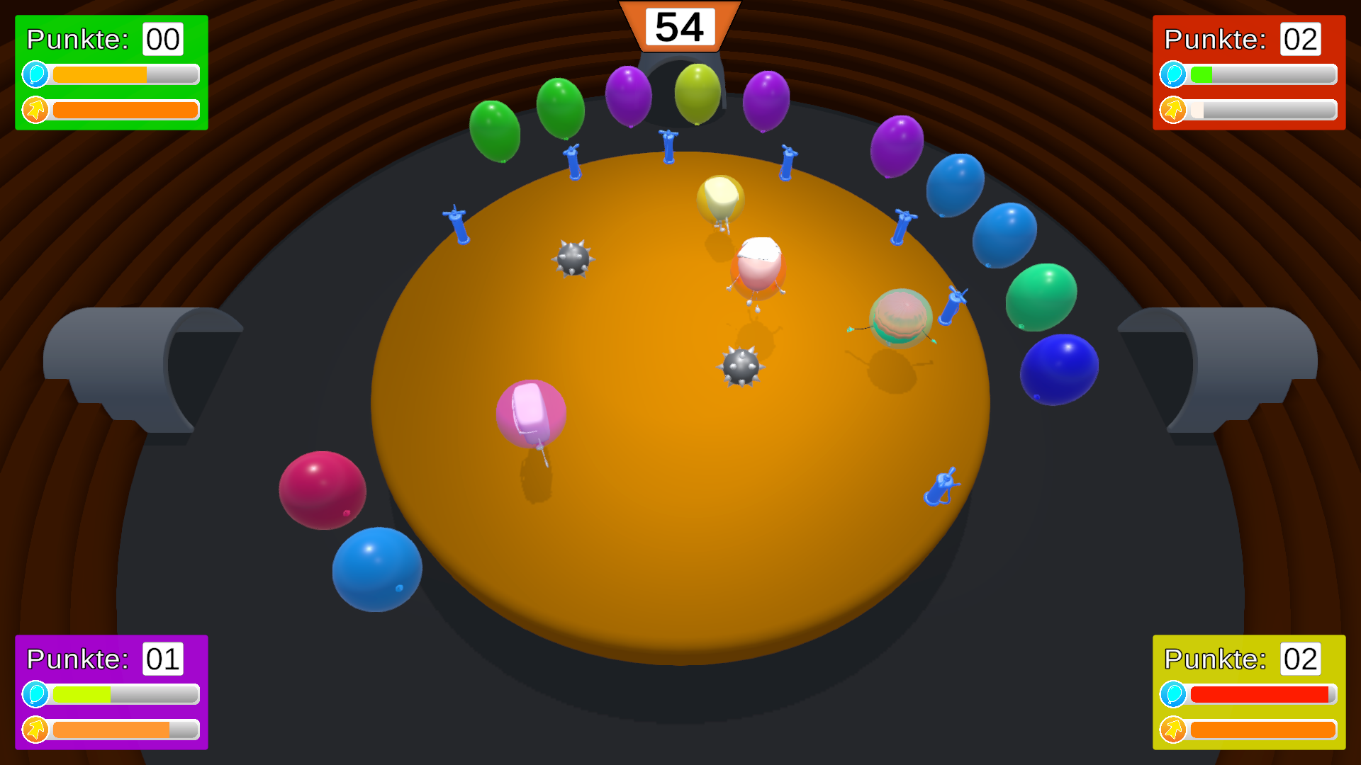 Eine laufende Runde, in der Spieler Items sammeln um ihre Stärke zu erhöhen.