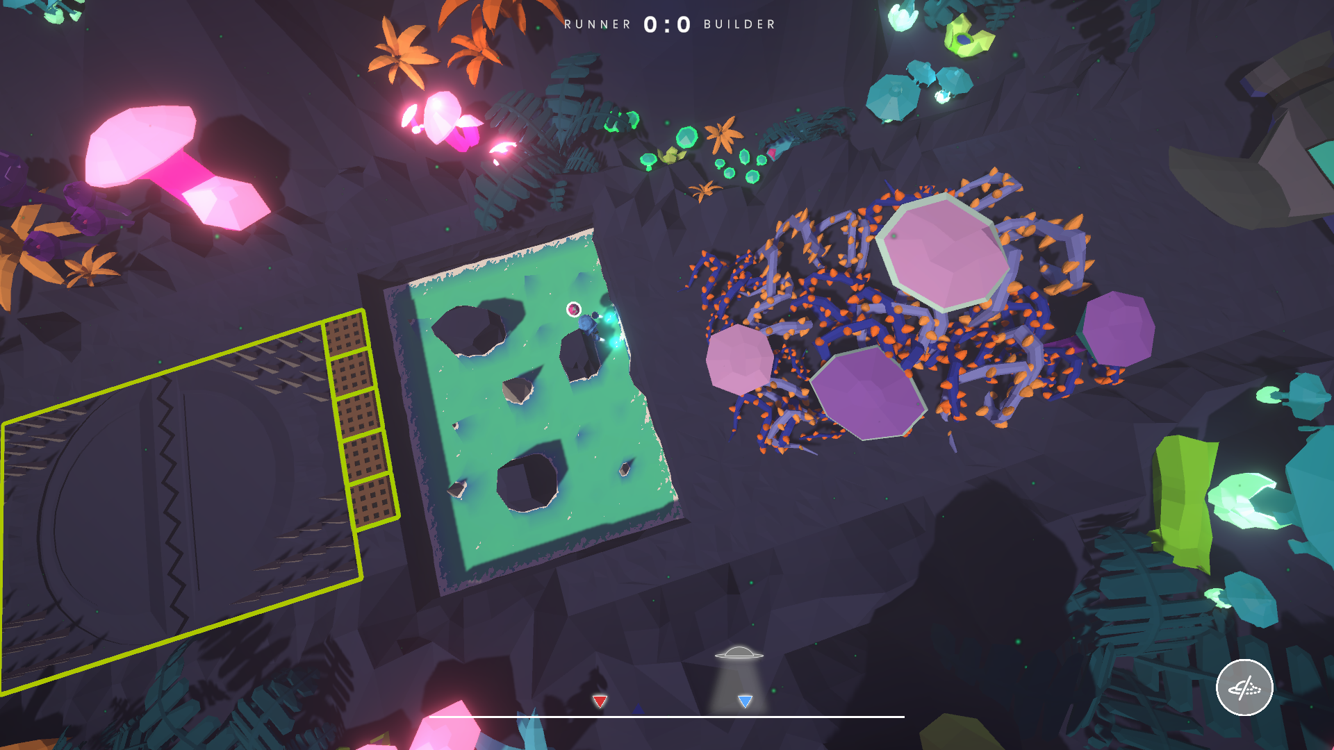 Der Builder beobachtet eine laufende Runde.