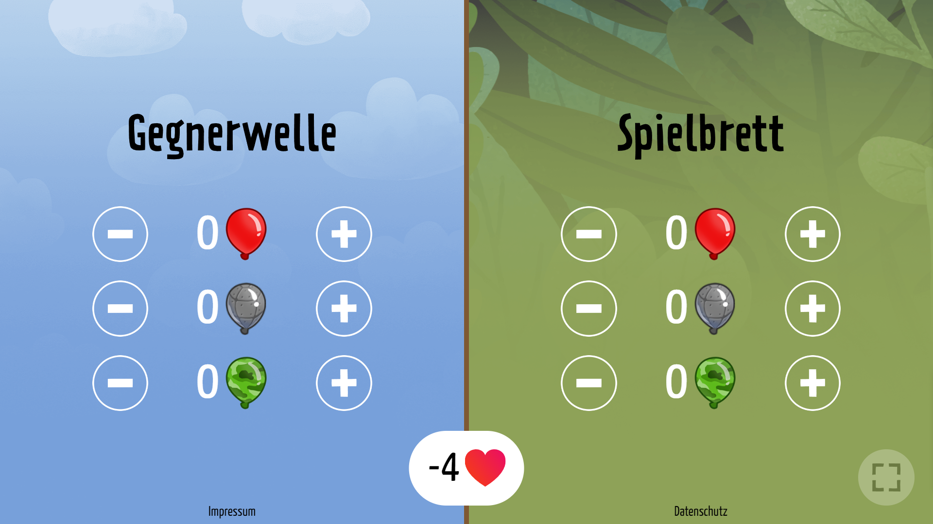 In der Desktopversion der Web App wird eine Runde ausgewertet.